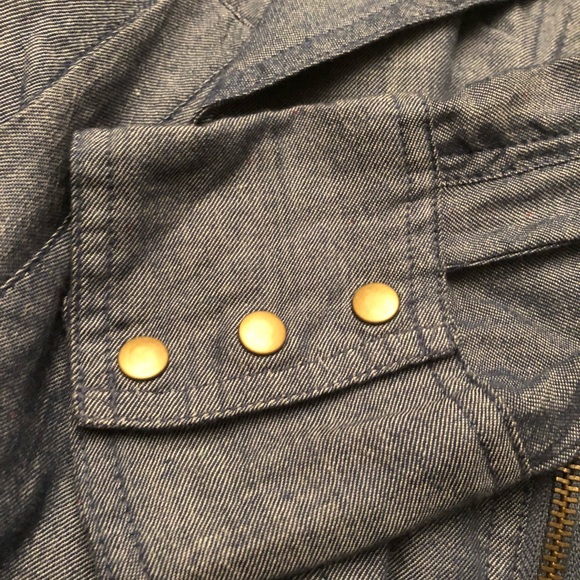 Faux Denim Layered Jacket - Picture 5 of 5